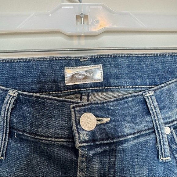 MOTHER NWT High Waisted Rascal Crop Graffiti Girl Size 30 Medium Wash Straight - Picture 4 of 11